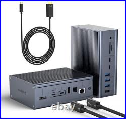 Dolovo Thunderbolt 3 Docking Station Dual 4K 16 in 1 Universal Laptop Dock Dolovo Thunderbolt 3 Docking Station Dual 4K 16 in 1 Universal Laptop Dock