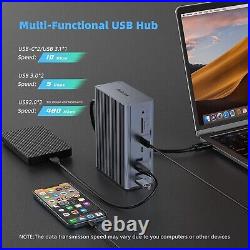 Dolovo Thunderbolt 3 Docking Station Dual 4K 16 in 1 Universal Laptop Dock Dolovo Thunderbolt 3 Docking Station Dual 4K 16 in 1 Universal Laptop Dock