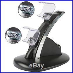 Dual LED Fast Charging Charger Station USB Dock Stand For Sony PS4 Controller US