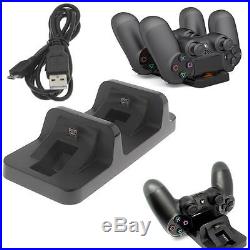 Dual USB Charging Charger Docking Station Stand for Playstation 4 PS4