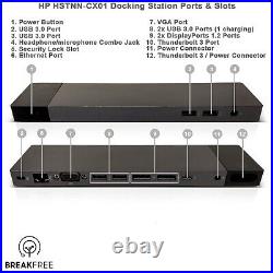 HP Thunderbolt 3 USB-C Dock HSTNN-CX01 841830-001 Docking Station PSU Warranty