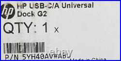 HP USB-C/A Universal Dock G2 Black 5YH40AV#ABU