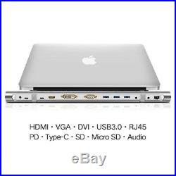 HUB Adapter USB-C 3.0 HDMI Audio Converter Mac Book Pro Dock Station Card Reader