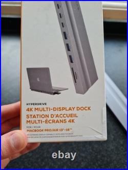 HyperDrive Docking Station USB-C Hub for MacBooks (13-16) Triple 4K HDMI