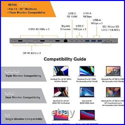 HyperDrive HD156 4K Thunderbolt Docking Station for Apple MacBook Pro 13-16