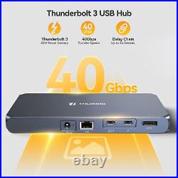 IDsonix 2 Bay Thunderbolt3 HUB M. 2 NVMe/NGFF USB-C Docking Station 8K@60Hz DP1.4