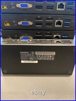 JOB LOT 6x Lenovo ThinkPad USB-C DK1633 40A9 USB 3.0 Docking Station DP NO PSU