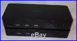 Joblot of 2 Used Dell D3100 USB 3.0 Ultra HD 4K Triple Video Docking Station