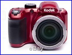 KODAK PIXPRO AZ401 Bridge Digital Camera 16MP 40X Optical Zoom HD720p video Red