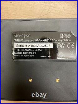 Kensington M01388 SD4700P USB-C Universal Laptop Docking Station with DisplayPort
