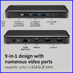 Kensington SD4839P USB-C 10Gbps Triple Video Driverless Docking Station
