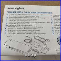 Kensington SD4839P USB-C Triple Video Driverless Dock Kensington SD4839P USB-C Triple Video Driverless Dock