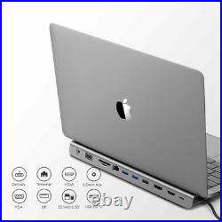 LENTION USB C Docking Station Hub HDMI Ethernet Jack AV Adapter for MacBook Pro