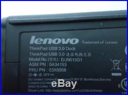 LOT OF 23 Lenovo DU9019D1 Thinkpad USB 3.0 Dual DVI USB 3.0 Docking Station