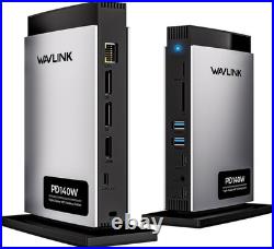 Laptop Docking Station Triple Display (Single 8K/Dual 4K), USB C Dock 125W PD3