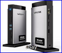 Laptop Docking Station USB C Triple Display (Single 8K/Dual 4K), 125W PD3.1 Pas