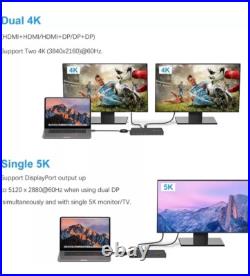 Laptop Universal Docking Station 5K WAVLINK USB C up to 5120x2880 60Hz Dual 4K Laptop Universal Docking Station 5K WAVLINK USB C up to 5120x2880 60Hz Dual 4K