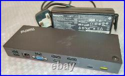 Lenovo 40AC 03X7133 ThinkPad Docking Station Thunderbolt 3 USB-C with PSU
