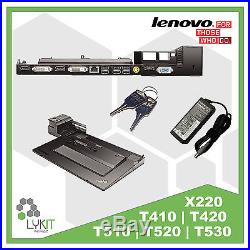 Lenovo Dockingstation 4338 Plus USB 3.0 W520 W530 90W Netzteil Schlüssel
