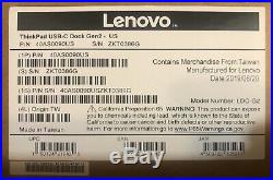 Lenovo ThinkPad 40AS0090US USB-C Gen 2 Docking Station BRAND NEW with WARRANTY