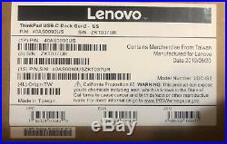 Lenovo ThinkPad 40AS0090US USB-C Gen 2 Docking Station BRAND NEW with WARRANTY