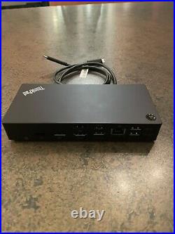 Lenovo ThinkPad 40AS0090US USB-C Gen 2 Docking Station with Power Supply