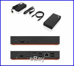 Lenovo ThinkPad 40AS009 03X7609 USB-C Gen 2 Docking Station With Cable and PSU