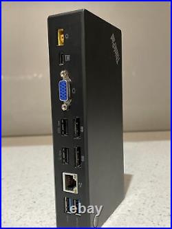 Lenovo ThinkPad USB-C Docking Station Universal 4K Dual Display HDMI DP, Power