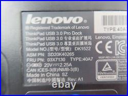 Lenovo (UK) Thinkpad USB 3.0 Pro Dock Docking Station