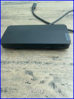 Lenovo USB Type-C Dual Display Travel Hub Docking Station Displayport HDMI Black Lenovo USB Type-C Dual Display Travel Hub Docking Station Displayport HDMI Black