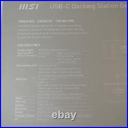 MSI USB-C Docking Station GEN 2 Brand New in Box, For Notebook Monitor Connect
