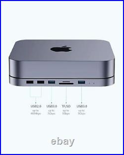 Mac Mini Dock USB-C Hub with SATA Hard Drive Enclosure M1 Fits SSD