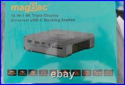 MagBac 16 In One 4k Triple Display Universal Usb C Docking Station