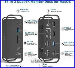 MagBac Macbook Pro Docking Station USB C Dual Monitor 2HDMI 100W AC Macbook Pr
