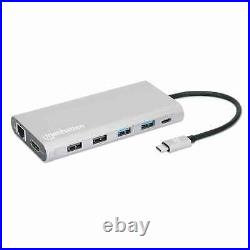 Manhattan USB-C Dock/Hub with Card Reader and MST Ports (x10) Ethernet 4K HD