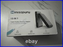 Minisopuru DisplayLink Docking Station for MacBook Windows, 13-in-1 Universal Minisopuru DisplayLink Docking Station for MacBook Windows, 13-in-1 Universal