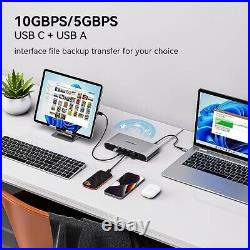 Minisopuru Laptop Docking Station with USB C Monitor, 15 in 1 USB C Docking