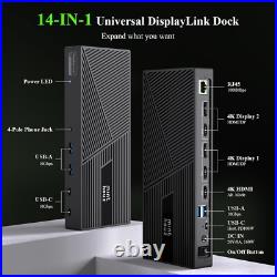 Minthouz 14-in-1 DisplayLink Docking Station Triple 4K HDMI USB-C Hub Mac PC 160 Minthouz 14-in-1 DisplayLink Docking Station Triple 4K HDMI USB-C Hub Mac PC 160