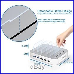 Multi Device Charging Station 5-Port USB Charger Dock for Mobile Phone / Devices