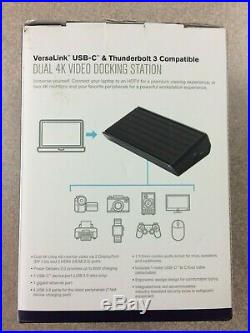 NEW SEALED Targus VersaLink Thunderbolt 3/USB Type C Docking Station Black