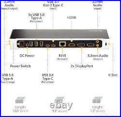 NEW StarTech DK30CHC2DEPUE Triple-4K Monitor USB-C Docking Station 100W USB