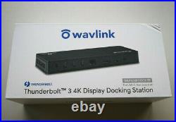 NEW Wavlink Thunderdock SP ThunderboltT 3 4K Display Docking Station BINB 180W