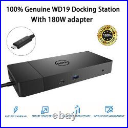 New Dell Dock WD19 USB-C Type C Docking Station with 180W AC CYH2C, 210-ARJF