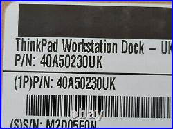 New Lenovo ThinkPad Docking Station 40A50230UK + 230W Power Supply P50 51 70 71