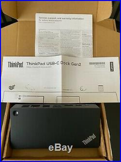 New Lenovo ThinkPad USB-C Dock Gen2 Docking Station 40AS0090UK Black Colour