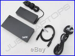 New Lenovo ThinkPad X1 Carbon 5th Gen USB-C Dock Docking Station + AC Adapter