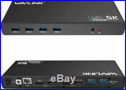 New Wavlink Universal USB-C/3.0 Ultra 4/5K Dual Video Docking Station HDMI RJ45