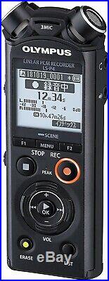 OLYMPUS Linear PCM Recorder LS-P4 BLK 8GB microphone & Bluetooth New