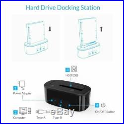 ORICO 2.5/3.5 USB 3.0 SATA HDD/SSD Hard Drive Docking Station with Power Adapter