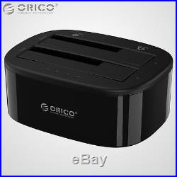 ORICO 2 Bay 2.5/3.5 SSD Hard Drive USB 3.0 Clone Docking Station HDD Enclosure